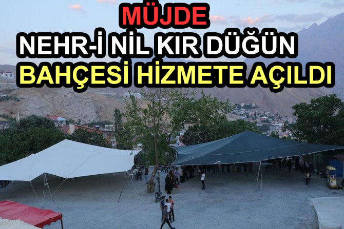 Nehr-i Nil Kır düğün bahçesi hizmete açıldı