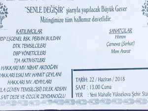 Canan'dan mitinge katılım çağrısı!