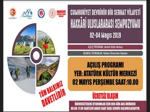 Hakkari uluslararası sempozyumu açılışına davet