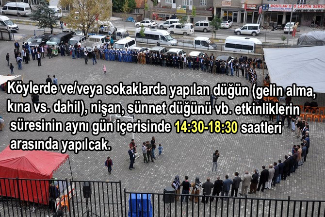 Hakkari Valiliğinden düğün töreni kararı