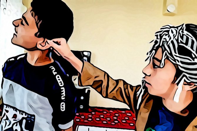 Çukurca'da kısa metrajlı film çekimi