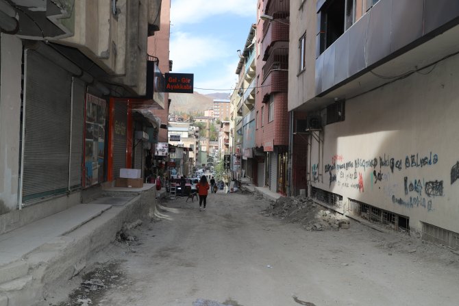 Hakkari Kayacan Caddesi asfalt için hazır