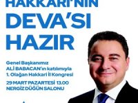 Babacan, partisinin kongresi için Hakkari'ye geliyor