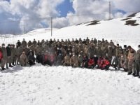 100 korucunun katıldığı çığ tatbikatı yapıldı