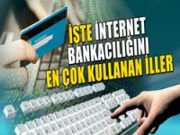 internet bankacılığını kullanan iller