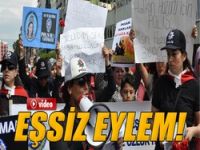 Polis eşleri eylem yaptı