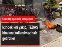 TEDAŞ binası ateşe verildi
