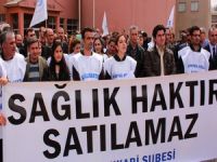 Sağlıkçılardan Şemameli 1 günlük iş bırakma grevi