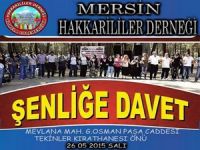 Mersin Derneğin'den şenliğe davet