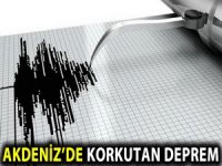 Akdeniz'de Korkutan Deprem