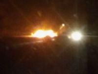 Çukurca karayolunda 3 TIR ateşe verildi