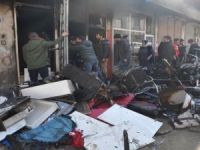 Spor malzeme deposunda yangın çıktı