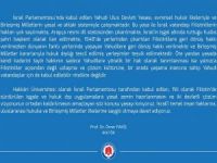 Hakkari üniversitesi İsrail’i kınadı