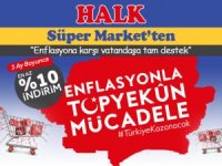 Halk süper market'ten enflasyonla mücadeleye tam destek