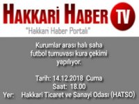 Hakkarihabertv halı saha turnuvası kura çekimi