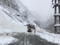 Hakkari Çukurca karayoluna çığ düştü