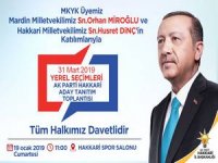 Ak Parti 31 Mart yerel seçimler tanıtım toplantısına davet