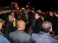 Vali Akbıyık, kaza yapanlarla yakından ilgilendi