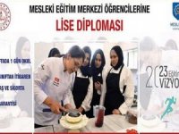 Meslek eğitim merkezi öğrencilerine lise diploması