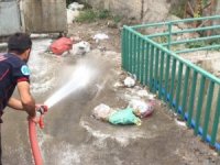 Hakkari'de dere yatakları tazyikli suyla yıkandı