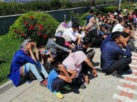 18 kişilik minibüsten 54 mülteci çıktı