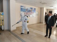 Vali Akbıyık, dezenfekte çalışmalarını denetledi