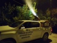 Hakkari’de haşerelere karşı ilaçlama sürüyor