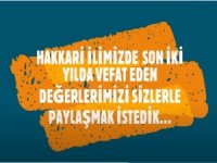 Hakkari'de 2019-2020'de vefat edenler