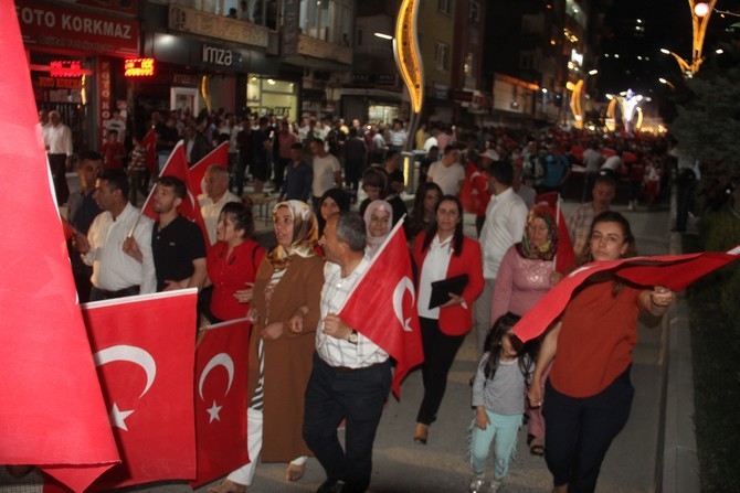 Hakkari'de Milli Birlik ve Demokrasi yürüyüşü galerisi resim 1