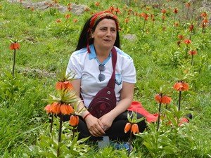 Turistler Ters lale bahçesine hayran kaldı