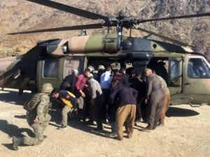 Helikopter Sönmez ailesi için havalandı