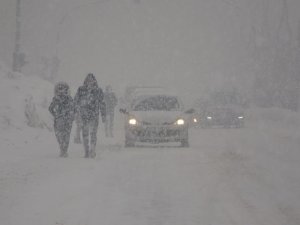Yüksekova'da kar yağışı devam ediyor