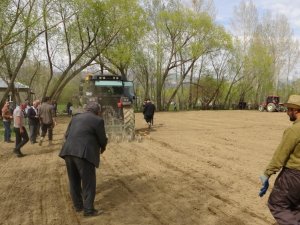 Yüksekova'da şeker pancarı ekimi yapıldı