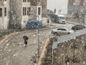 Yüksekova'da kar yağış etkili olmaya başladı