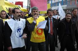TEKEL İŞÇİLERİNE DESTEK AÇIKLAMASI
