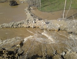 Nehri taştı bağ ve bahçeler zarar gördü