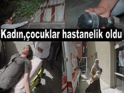 GAZ BOMBASI 8 KİŞİYİ HASTANELİK ETTİ