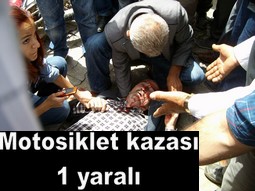 YAŞLI ADAMA MOTOSİKLET ÇARPTI...