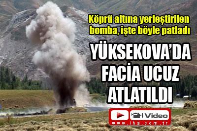 İŞTE YÜKSEKOVADAKİ PATLAMA ANI