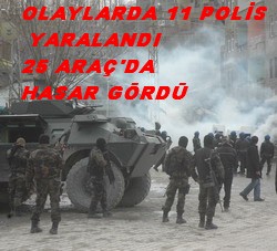 HAKKARİ'DE 11 POLİS YARALANDI