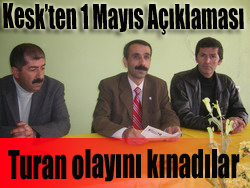 HAKKARİ'DEN 1 MAYIS AÇIKLAMASI