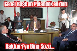 PALANDÖKEN'DEN HAKKARİ' YE BİNA SÖZÜ