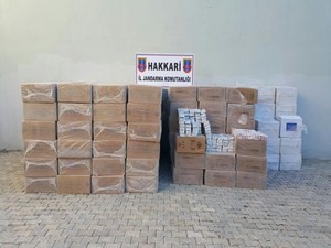 Hakkari'de 183 bin paket kaçak sigara ele geçirildi