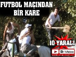 Taraftarlar birbirine girdi 10 yaralı