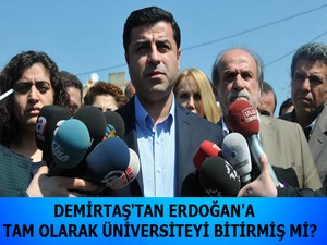 Demirtaş’tan Erdoğan’a: Tam olarak üniversiteyi bitirmiş mi?