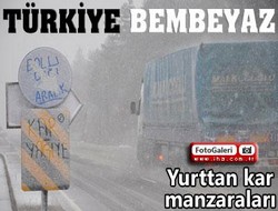Türkiye'den kar manzaraları