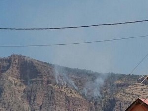 Çukurca Goma dağında yangın çıktı