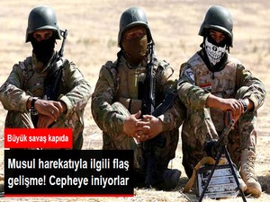 Türk Ordusunun Eğittiği savaşçılar musul operasyonuna katılacak