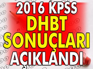 KPSS DHBT sonuçları açıklandı!