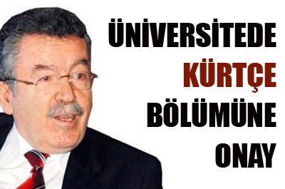 ÜNİVERSİTEDE KÜRTÇE BÖLÜMÜNE ONAY